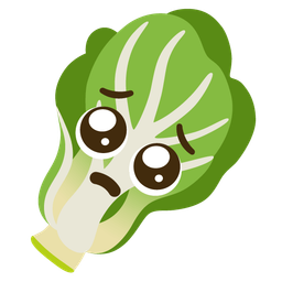 leafy green and pleading face