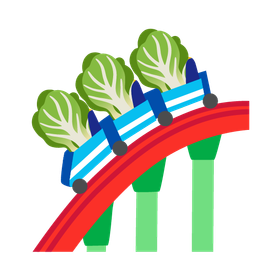 leafy green and roller coaster