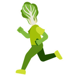 leafy green and running shoe