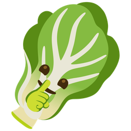 leafy green and shushing face