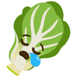 leafy green and sleepy face