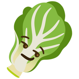 leafy green and smirking face