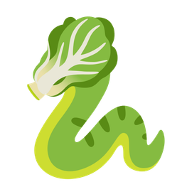 leafy green and snake