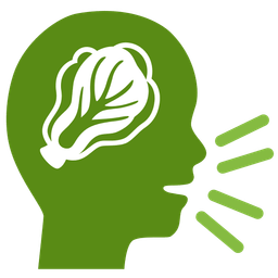 leafy green and speaking head