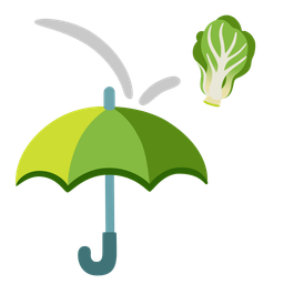 leafy green and umbrella