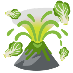 leafy green and volcano