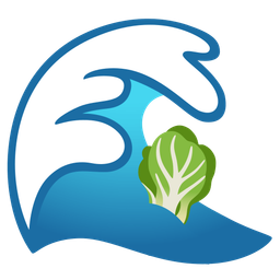 leafy green and water wave