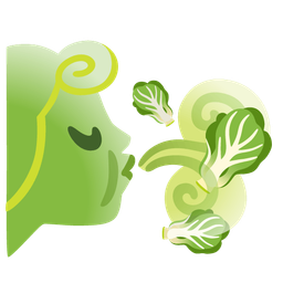 leafy green and wind face