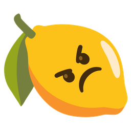 lemon and angry face