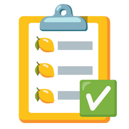 lemon and check mark button