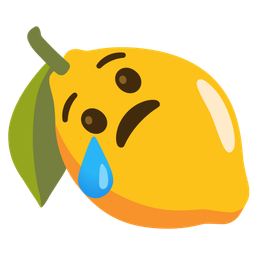 lemon and crying face