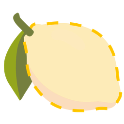 lemon and dotted line face