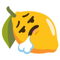 lemon and face exhaling