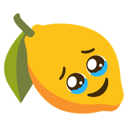 lemon and face holding back tears
