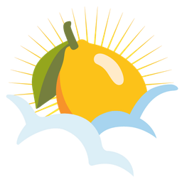 lemon and face in clouds