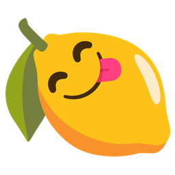 Lemon and Face savoring food