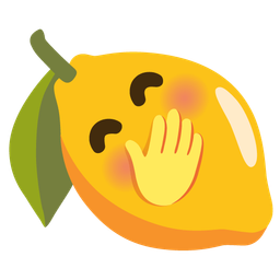 lemon and face with hand over mouth