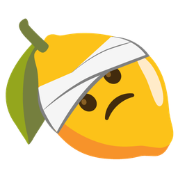 lemon and face with head-bandage