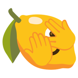 lemon and face with peeking eye