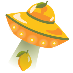 lemon and flying saucer