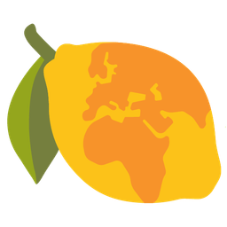 lemon and globe showing Europe-Africa