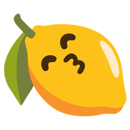 Lemon and Kissing face with smiling eyes