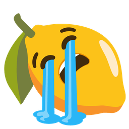 lemon and loudly crying face