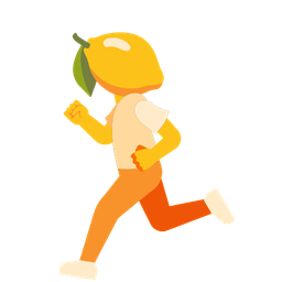 lemon and running shoe