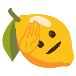 lemon and saluting face