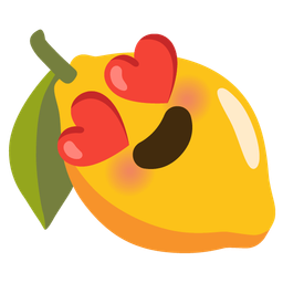 Lemon and Smiling face with heart-eyes