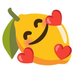 Lemon and Smiling face with hearts