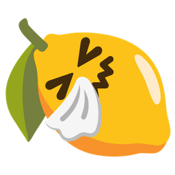lemon and sneezing face