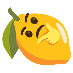 lemon and thinking face