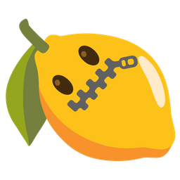 lemon and zipper-mouth face