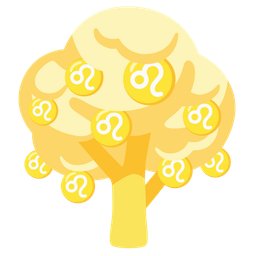 Leo and deciduous tree