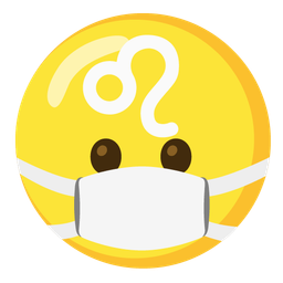 Leo and face with medical mask