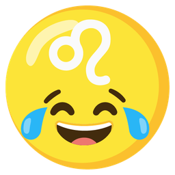 Leo and Face with tears of joy