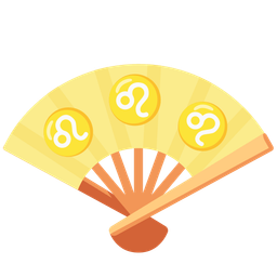 Leo and folding hand fan