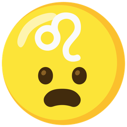 Leo and frowning face with open mouth