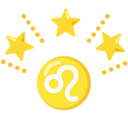 Leo and glowing star