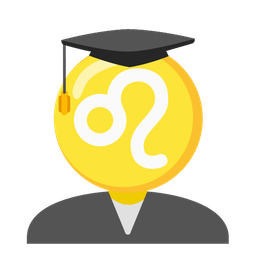 Leo and graduation cap