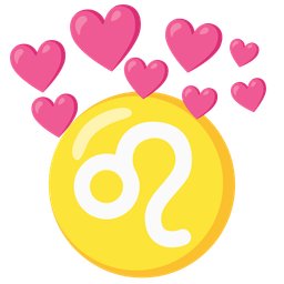 Leo and heart with arrow