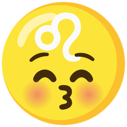 Leo and Kissing face with closed eyes