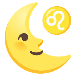 Leo and last quarter moon face