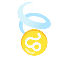 Leo and leaf fluttering in wind