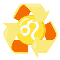 Leo and recycling symbol