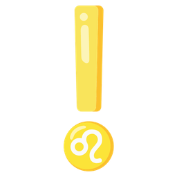 Leo and red exclamation mark