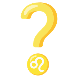 Leo and red question mark