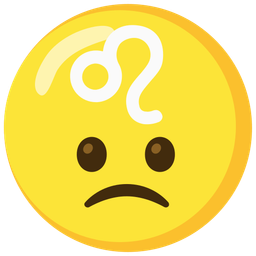 Leo and slightly frowning face