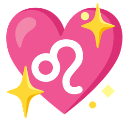 Leo and sparkling heart